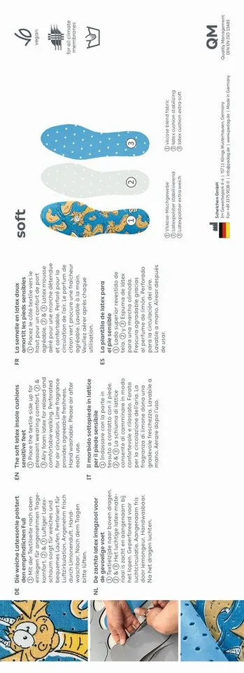 Pedag Einlegesohlen Soft Kids - polsternde Kindersohlen aus Latexschaum – Produktbild 3 von 3