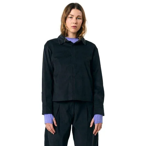 SUITE13LAB Suite13lab Feincord-Bluse VILA, Black, – Produktbild 1 von 3