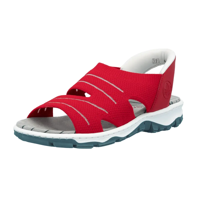 Rieker Rieker FSK Damen Sandalen für Damen, rot, Größe 42 EU, Rot, – Produktbild 1 von 6
