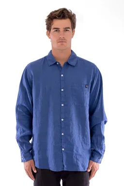 RAVENS VIEW IBIZA RAVENS VIEW IBIZA Herren vegan Hemd Lennon Klein Blau – Produktbild 1 von 1
