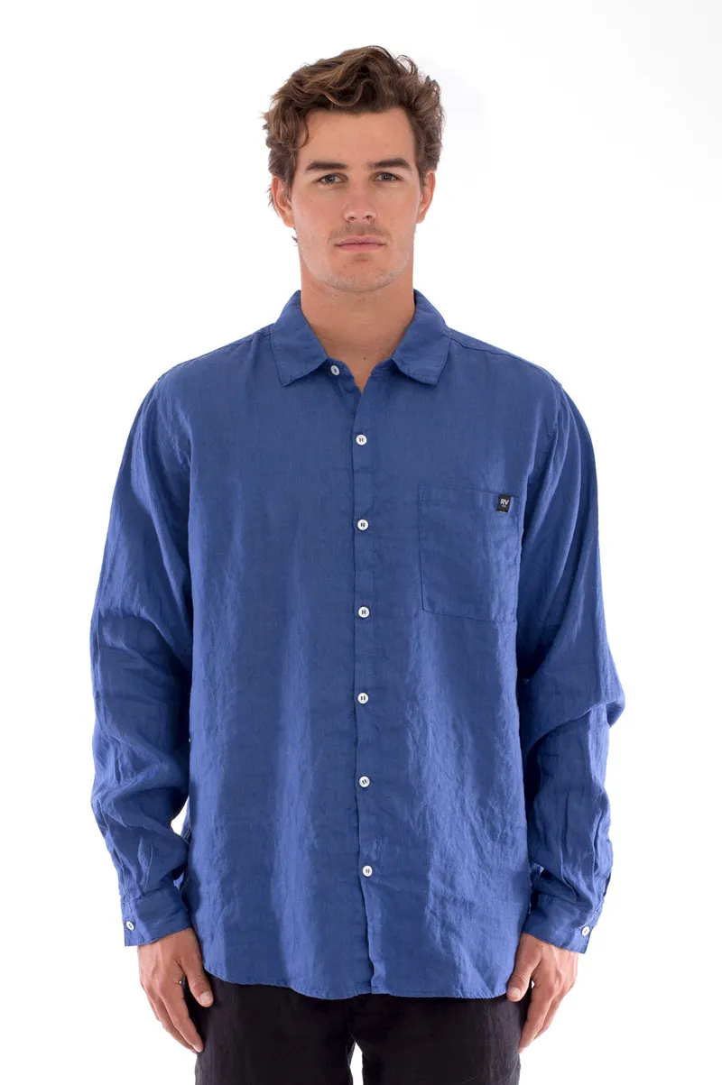 RAVENS VIEW IBIZA RAVENS VIEW IBIZA Herren vegan Hemd Lennon Klein Blau, Dunkelblau, – Produktbild 1 von 1