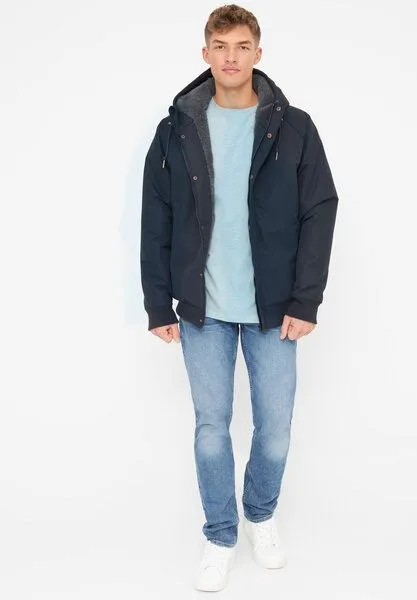 derbe derbe Winterjacke „Festholm Short“, Navy/grey, – Produktbild 3 von 4
