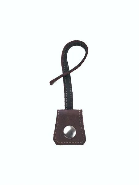 Ritagli di G Ritagli di G Token-Halter PENNY aus recyceltem Leder für Taschen 100% Made in Italy, Dunkelbraun, – Produktbild 2 von 4
