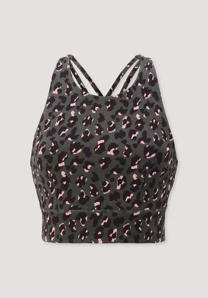 hessnatur hessnatur Bustier Fitted Highneck ACTIVE LIGHT, Tannengrün, – Produktbild 4 von 4