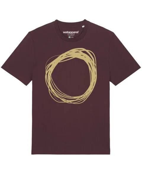 watapparel watapparel T-Shirt Unisex Kreis, Red brown, – Produktbild 1 von 4