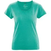 HempAge HempAge Damen T-Shirt mit Rollsaum Hanf/Bio-Baumwolle, Emerald, – Produktbild 1 von 1