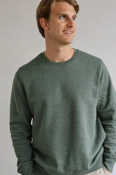 Kultgut Kultgut Pro Earth - Biofair - Supersoft Sweatshirtpullover / Meliert, Naturgrünmeliert, – Produktbild 1 von 4