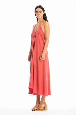 RAVENS VIEW IBIZA RAVENS VIEW IBIZA Damen vegan Kleid Milena Clay Rot – Produktbild 1 von 1