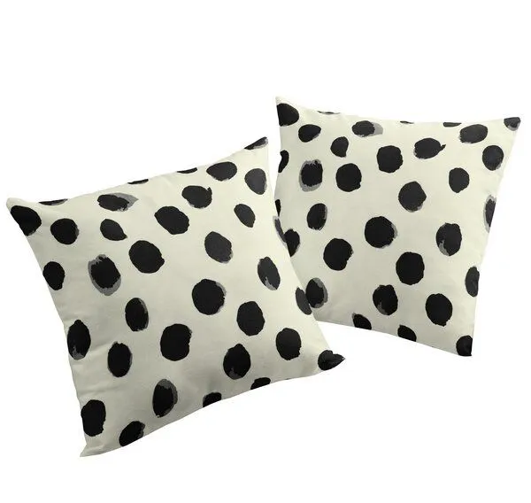Nature by Adam Nature by Adam Kissenhülle aus Leinen und Bio-Baumwolle - Made in Germany - Dots, Natur-schwarz, – Produktbild 2 von 4
