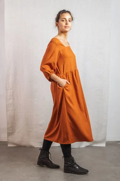 Jyoti - Fair Works Jyoti - Fair Works Ecovero Kleid Rachana, Rost, – Produktbild 3 von 4