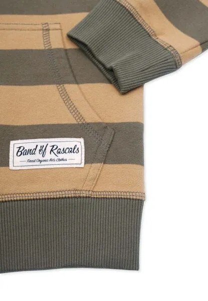 Band of Rascals Band of Rascals Striped Zip Hooded, Olive-caramel, – Produktbild 4 von 4