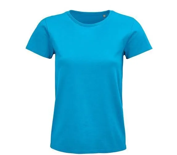 Sol's Sol's Damen T-Shirt Kurzarm Rundhals in 20 verschiedenen Farben aus Bio - Baumwolle, Aqua, – Produktbild 1 von 3