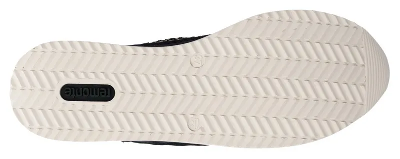 Remonte Remonte Plateausneaker, Freiezitschuh, Halbschuh, Schnürschuh, vegan, Kontrastbesatz, Beige|schwarz, – Produktbild 5 von 5