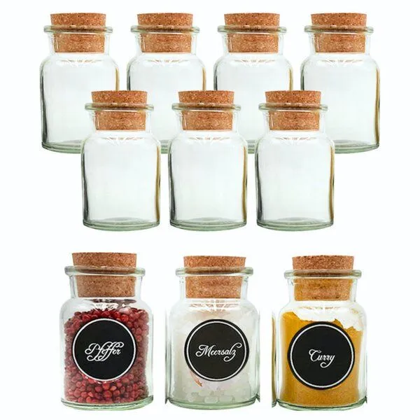 mikken mikken Gewürzgläser mit Korken 10er Set 150 ml rund – Produktbild 1 von 5