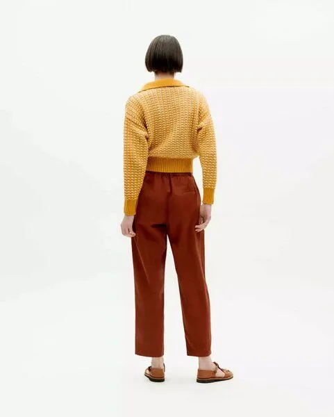 thinking mu thinking mu Bundfaltenhose - Hemp Rina - aus Bio-Baumwolle, Toasted (braun), – Produktbild 3 von 4