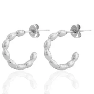 ELEKTROPULLI Creolen in 15mm von Elektropulli, Silber, – Produktbild 1 von 2