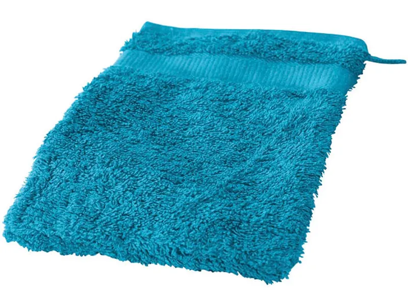 Cotonea Cotonea Bio Frottier-Waschhandschuh, Atlantik (blau), – Produktbild 1 von 3