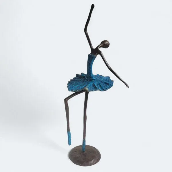 Moogoo Creative Africa Moogoo Creative Africa Bronze-Skulptur "Danseuse de ballet" Ballett-Tänzerin 40 cm Unikat Upcycling – Produktbild 2 von 2