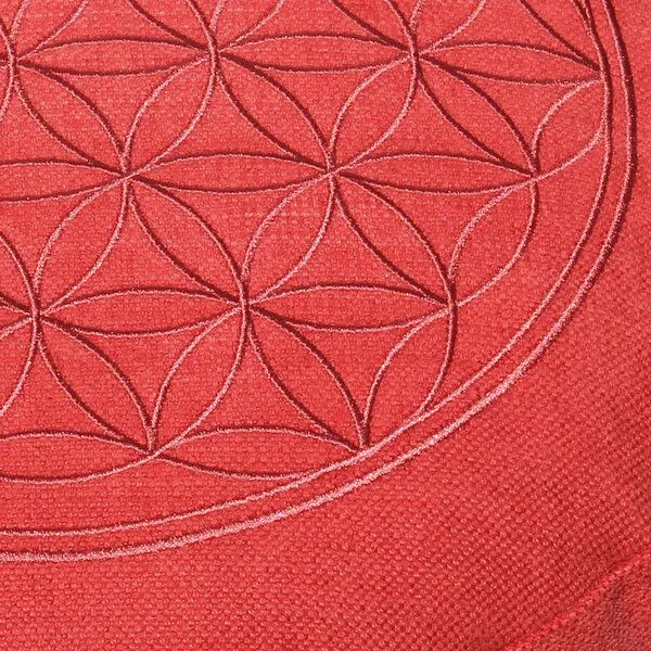 Happy Soul Happy Soul Meditationskissen Leinen Baumwolle, Ziegelrot, – Produktbild 1 von 4