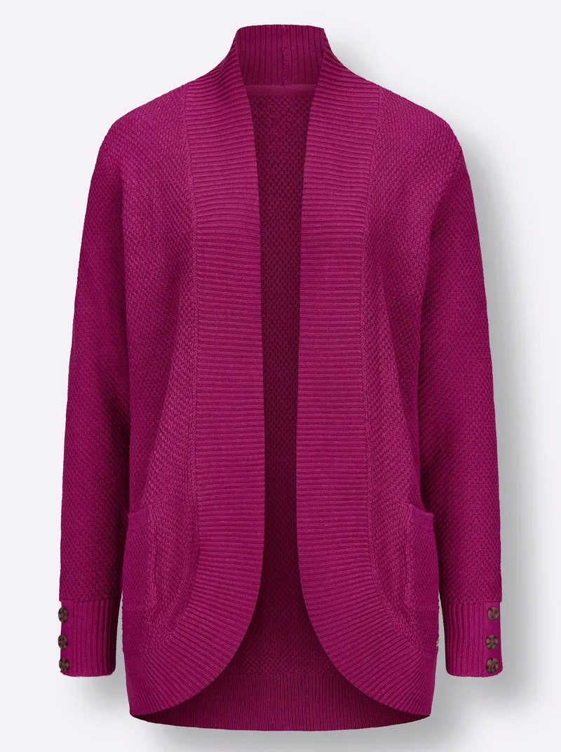 Witt Longstrickjacke, Magenta, – Produktbild 1 von 2