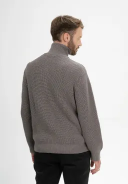 MELA MELA Herren vegan Strickpullover Rippe Udai Bär Melange – Produktbild 1 von 1