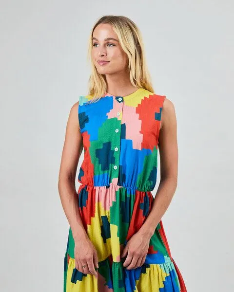 Brava Fabrics Brava Fabrics Hemdblusen-Kleid Maxi, Flowers, – Produktbild 3 von 4