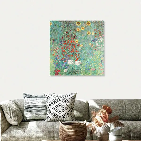 Photocircle Photocircle Poster / Leinwandbild - Gustav Klimt: Bauerngarten mit Sonnenblumen – Produktbild 4 von 4