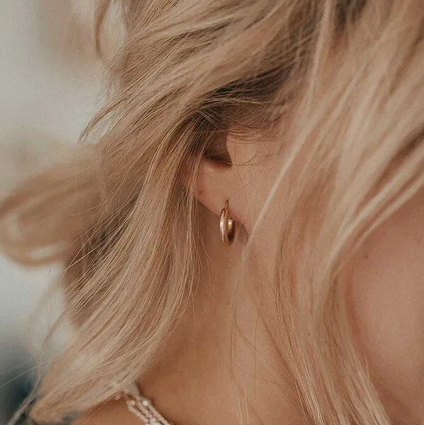 MOANINA MOANINA Ohrringe Hoops Isabella - 925 Silber/18k Gold Vermeil, Gold, – Produktbild 2 von 4
