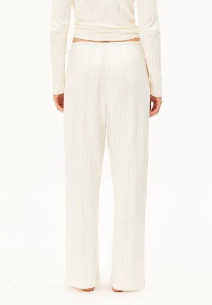 ARMEDANGELS ARMEDANGELS POINTELLE PYJAMA Damen Pointelle Pyjama Hose aus 100% Bio-Baumwolle, Oatmilk, – Produktbild 2 von 4