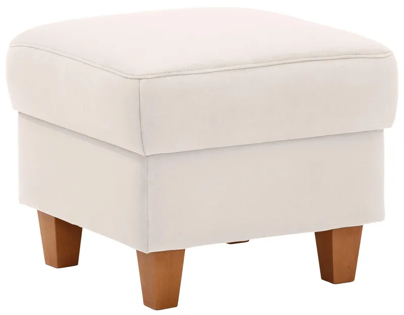 Home affaire Polsterhocker Palmera, B: 58 cm, mit Stauraum, Federkern, Beige, – Produktbild 1 von 7