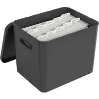 rotho rotho Archivbox "MY PAPER" aus Recyclingkunststoff mit 10 Mappen, schwarz – Produktbild 1 von 1