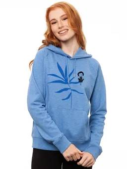 FellHerz FellHerz Lesepalme Hoodie blue melange – Produktbild 1 von 1