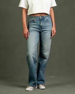 Kuyichi Kuyichi Damen vegan Jeans Izabella Straight Smoked Indigo – Produktbild 1 von 1