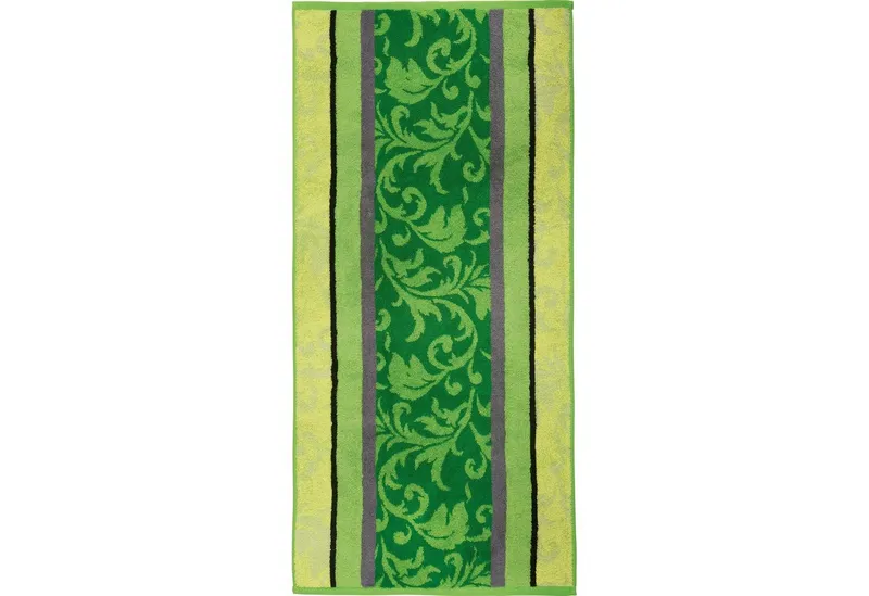 Erwin Müller Handtuch Handtuch "Ludwigsburg" 4er-Pack, Jacquard, Walk-Frottier Uni/Karo/Ornamente, Grün, – Produktbild 4 von 8