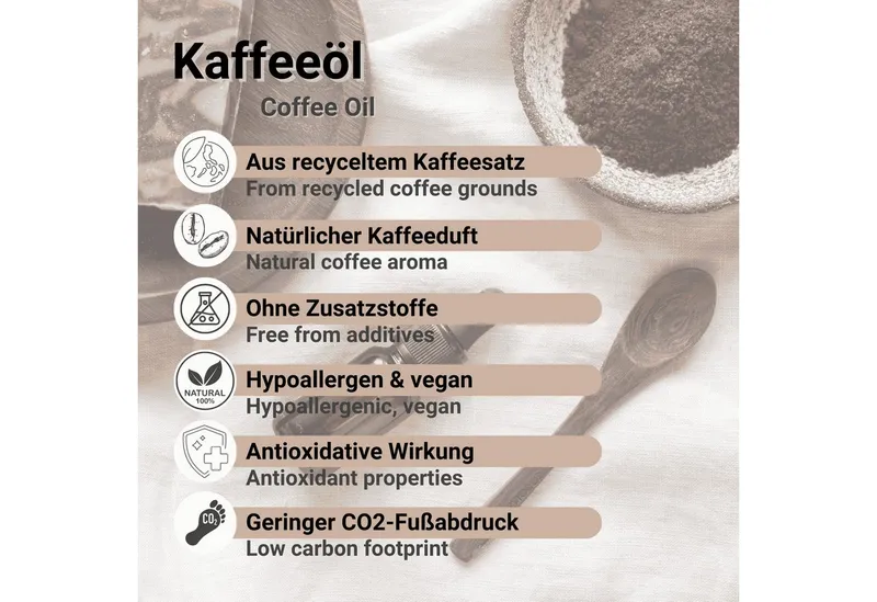 DistrEbution Gesichtspflege Kaffeeöl, 100% Pure & Vegan Hautpflege. Kaffeeöl für die Kosmetik, Coffea Arabica Seed Oil – Produktbild 2 von 5