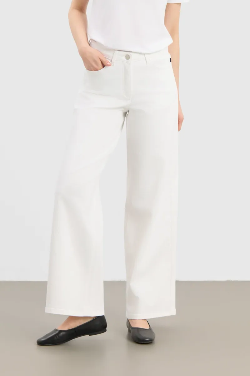 LAURIE LAURIE Damen vegan Hose Carol Loose Ml Weiß, Weiß, – Produktbild 2 von 2