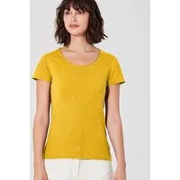HempAge HempAge Damen T-Shirt mit Rollsaum Hanf/Bio-Baumwolle, Curry, – Produktbild 1 von 1