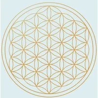 Crystal and Sage Crystal and Sage Poster Blume des Lebens, türkis und gold – Produktbild 1 von 1