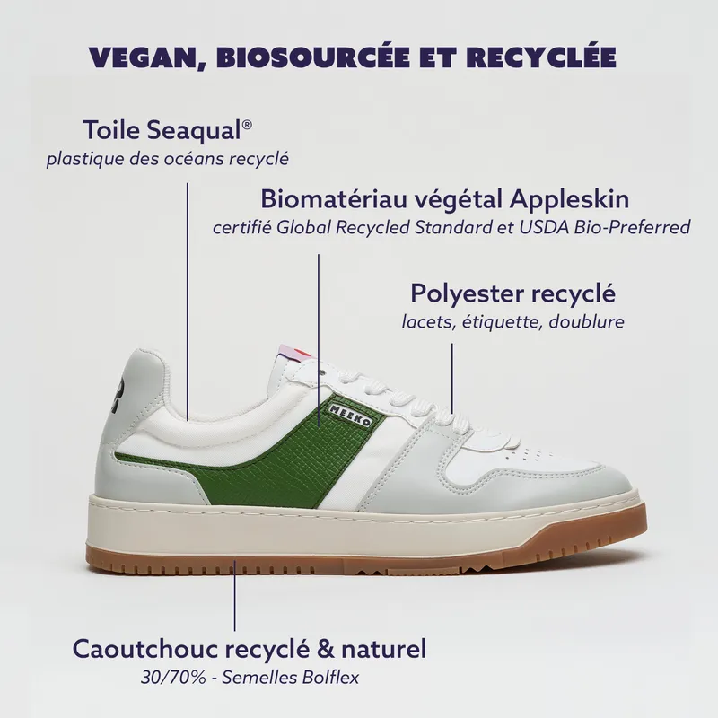 MEEKO MEEKO Herren vegan Sneaker Kiboko Grün, Grün, – Produktbild 2 von 2