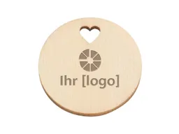Einkaufswagenchip 'Green Coin' mit Motivbohrung Herz und FSC-Logo – Produktbild 1 von 1