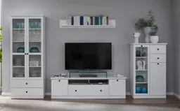 Home affaire Wohnwand Örebro, (Set, 4-St), zeitloser Landhausstil, mit Vollauszug, Beleuchtung optional – Produktbild 1 von 1