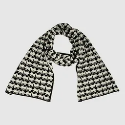 LANARTO slow fashion LANARTO slow fashion Schal Muster 'Hund' zweifarbig gestrickt aus mulesingfreier Merinowolle – Produktbild 1 von 1