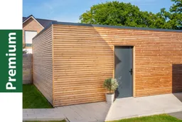 woodstore24 Douglasie Premium Fassadenverkleidung, Massivholz, Rhombusprofil 27 x 68 mm in 2,00 m Länge - lasiert hellgrau – Produktbild 1 von 1