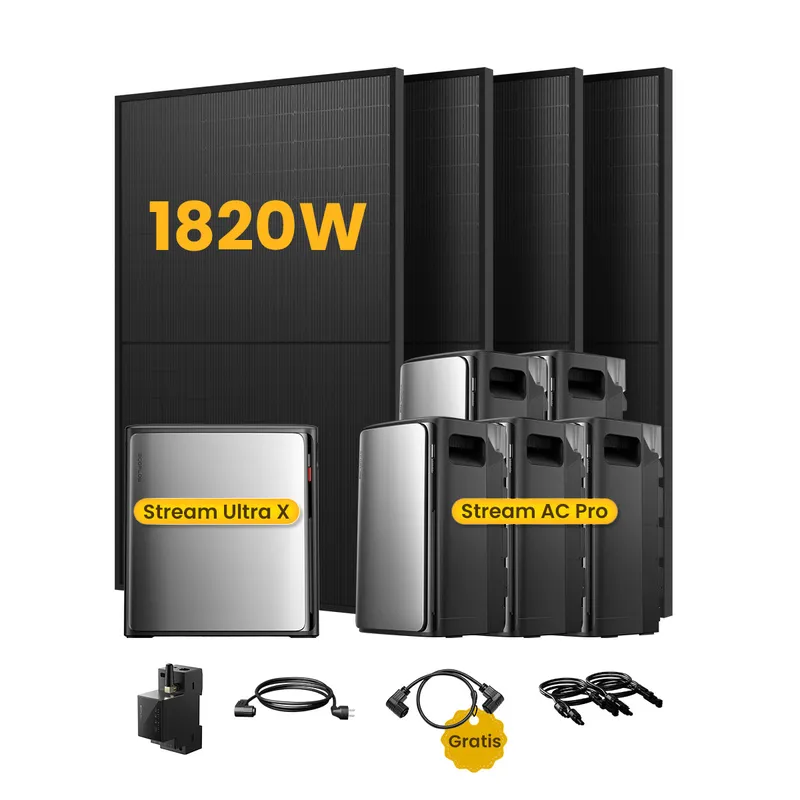 EcoFlow EcoFlow Stream Ultra X, All-in-One Speicher für Balkonkraftwerke, mit 4 x 455 Bifaziale Solarmodule, by Powerness - Stream Ultra X + 5 x Stream AC Pro | 13440Wh / Gratis Meter / Selbstabholung – Produktbild 1 von 1
