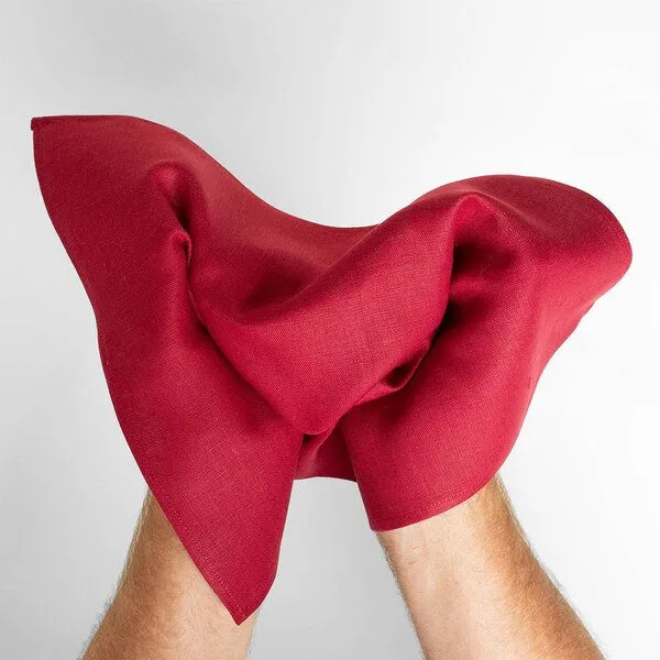 nahtur-design nahtur-design Leinen Gästehandtücher, Weinrot_06 (rot), – Produktbild 1 von 3