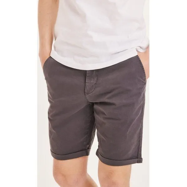 KnowledgeCotton Apparel KnowledgeCotton Apparel Shorts - CHUCK regular chino poplin shorts, Grau (phantom), – Produktbild 1 von 4