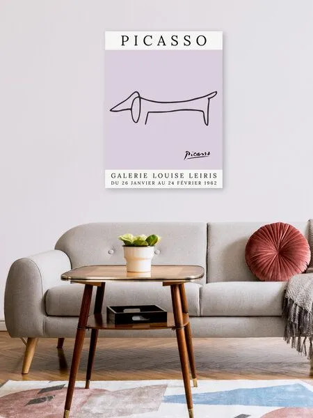 Photocircle Photocircle Poster / Leinwandbild - Picasso Hund – lila – Produktbild 2 von 4