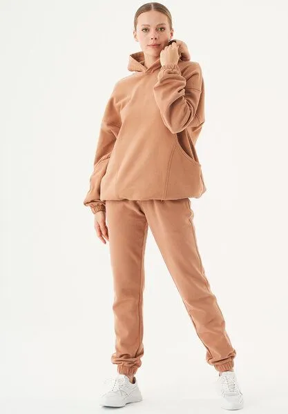 ORGANICATION ORGANICATION ESSENTIALS-HANDE- Soft Touch Oversize Hoodie aus Bio-Baumwolle, Light brown, – Produktbild 2 von 4