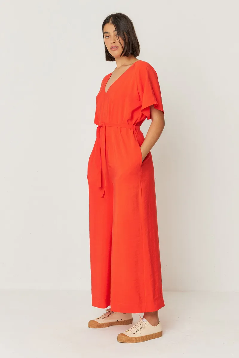 SKFK SKFK Damen vegan Jumpsuit Kaie Rot, Rot, – Produktbild 2 von 2