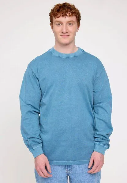 Mazine Mazine Langarmshirt Natural Dye - aus Bio-Baumwolle, Storm blue (blau), – Produktbild 2 von 4